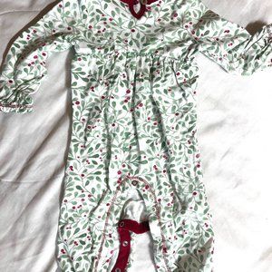 Holly print pajamas